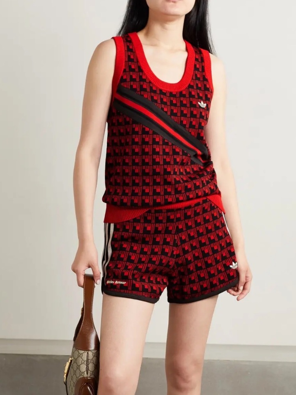 NEW ADIDAS ORIGINALS BY ALEXANDER WANG Wales Bonner Jacquard-Knit Shorts S